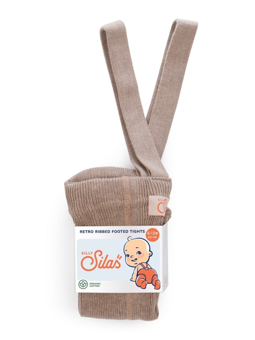 Silly Silas Footed Tights with Braces - Peanut Blend